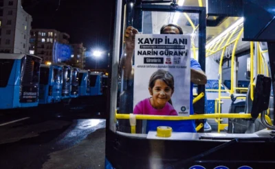 Diyarbakır’da Kayıp Narin’in afişleri toplu taşıma araçlarına asıldı