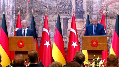 Erdoğan’dan AB ve Olaf Scholz’a İsrail tepkisi: “Batı zil takıp oynuyor”