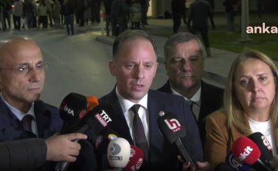 CHP heyeti TUSAŞ önünde: ”Terör ve teröre destek verenlere lanet olsun”