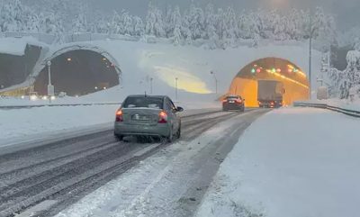 Bolu Dağı Tüneli ulaşıma açıldı!  Kar yağışı devam ediyor