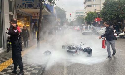 Satıcıya kızdı, sürekli arıza yapan yeni motosikletini ateşe verdi